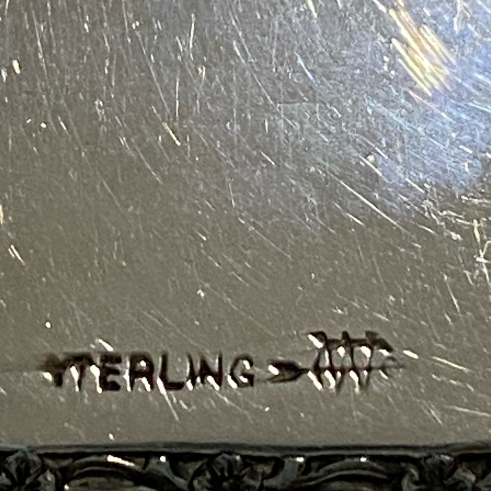 VTG. Sterling Hammered Webster Perfume Flask - Picture 4 of 6
